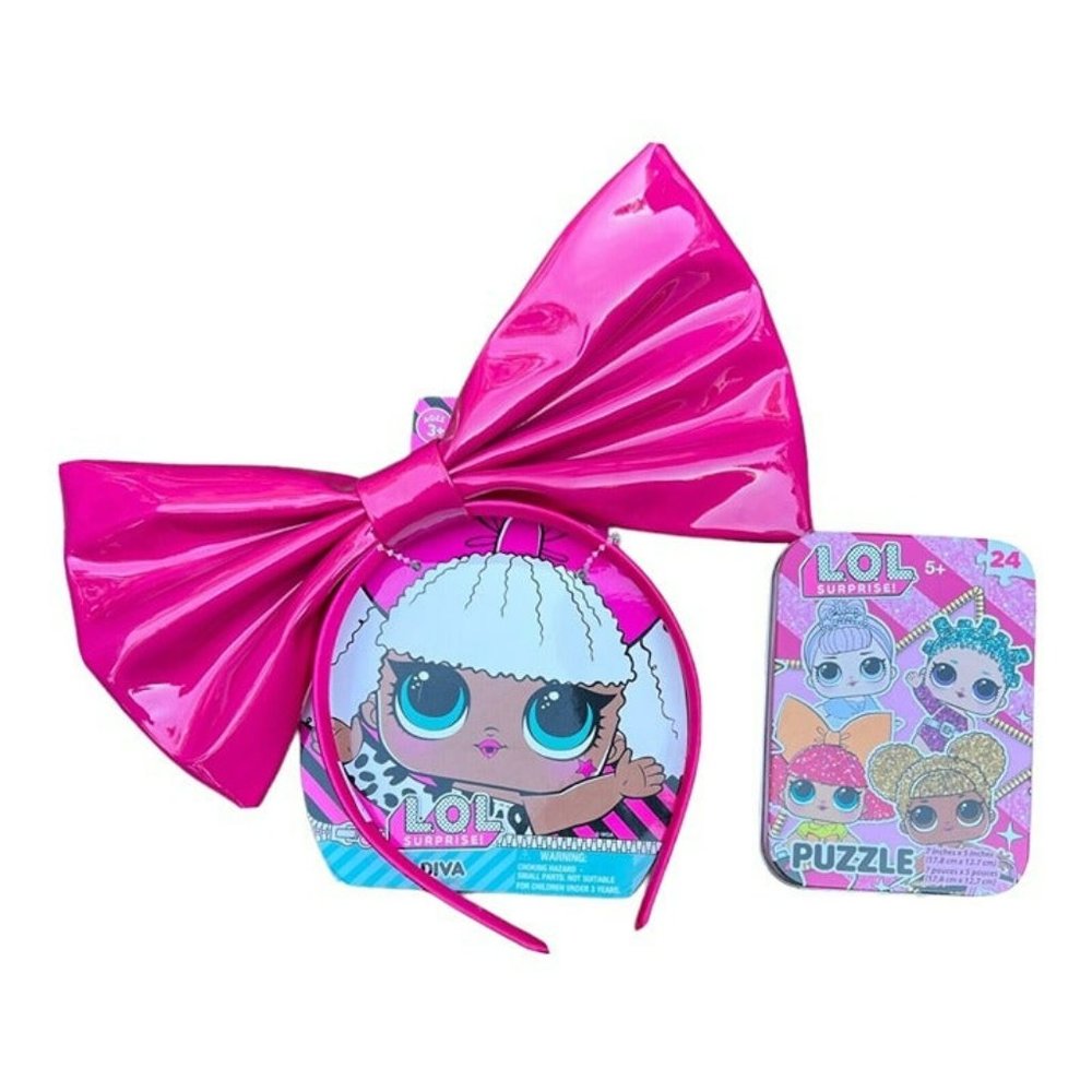 LOL Surprise Diva Doll Headband  Pink Bow Party LIMITED EDITION Free Puzzle